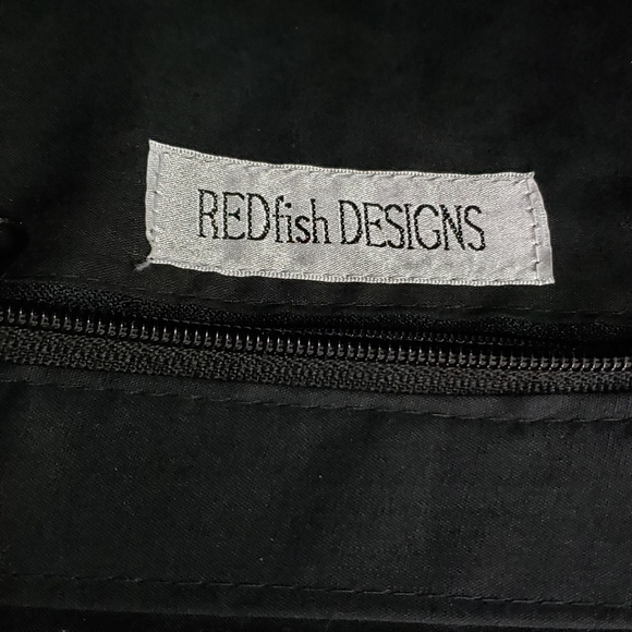 REDfish Designs woven wood handle tote shopper bag - Picture 7 of 8